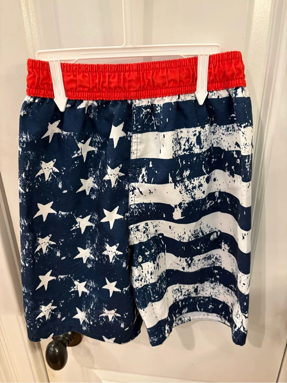 Laguna White & Navy Kids' American Surf Rashguard set preowned boys size 5/6